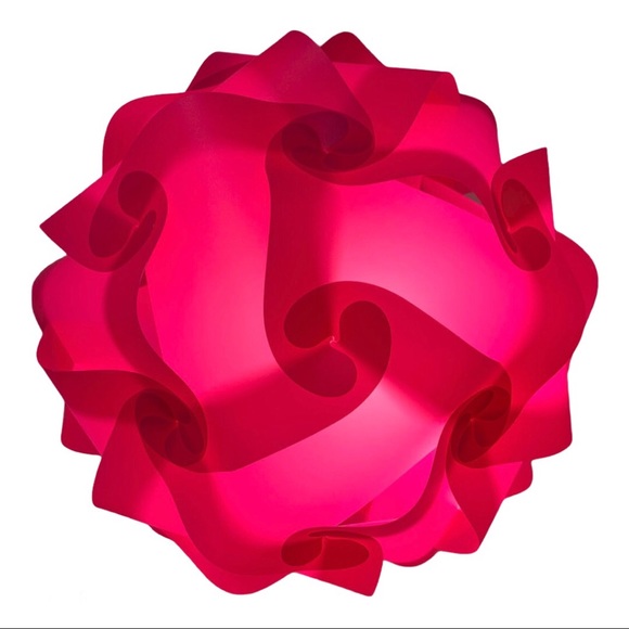 NOS Lampshade 3D Lantern Neon Pink 30 Piece Kit - Picture 1 of 6